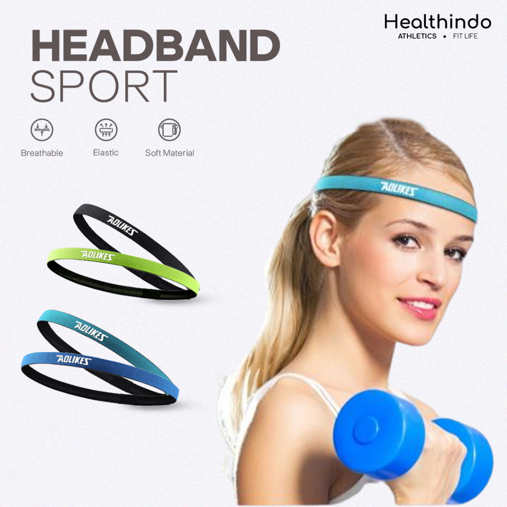 Aolikes - Bandana Olahraga  Headband Olahraga Outdoor Sport Headband Fitness Yoga Jogging Bola Basket | Samarinda