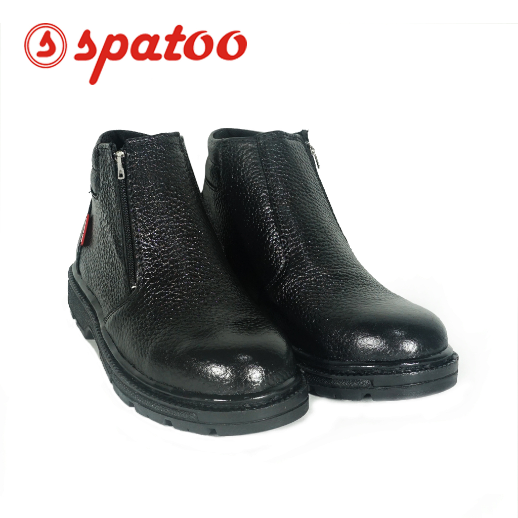 Sepatu Safety Pria Model Boots Reseleting Bahan Kulit Asli Kualitas Premiun Original Sepatu Boots Safety Kulit Jeruk Sepatu Safety Reseleting Tinggi Spatoo