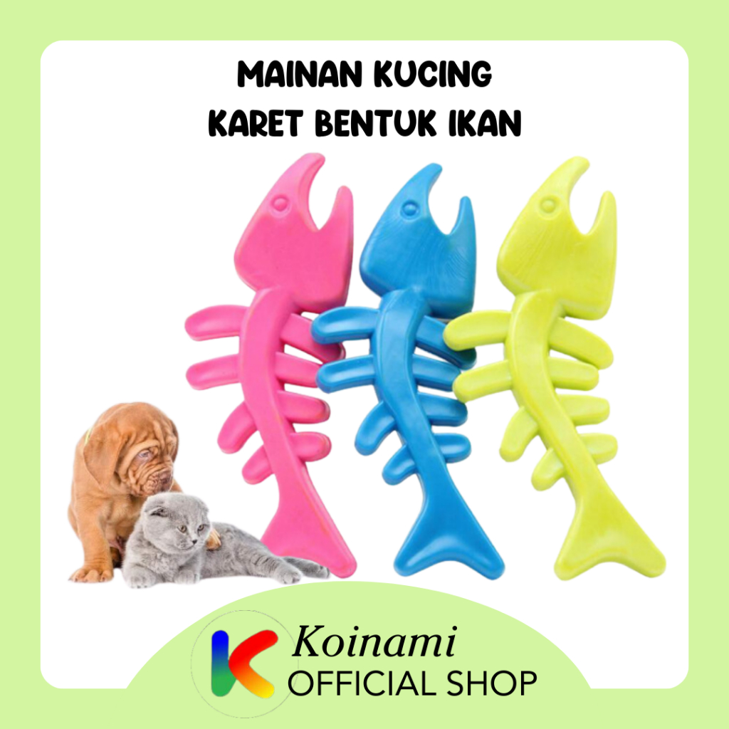 Mainan Kucing / Mainan Anjing/ KARET BENTUK IKAN