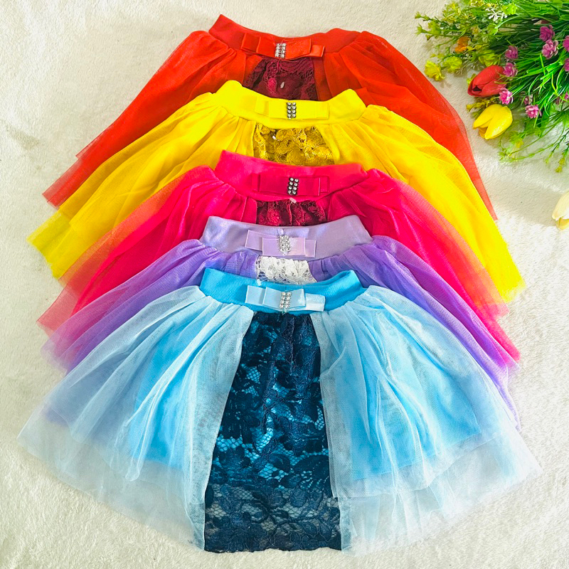 Rok tutu brokat tile rok pendek anak 2 3 tahunan