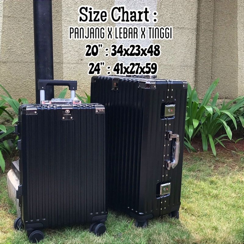 Ready Stock Zeya 313 Koper 20 inch Kabin 24 inch 28 inch Bagasi / Aluminium Frame Non Zipper Tahan