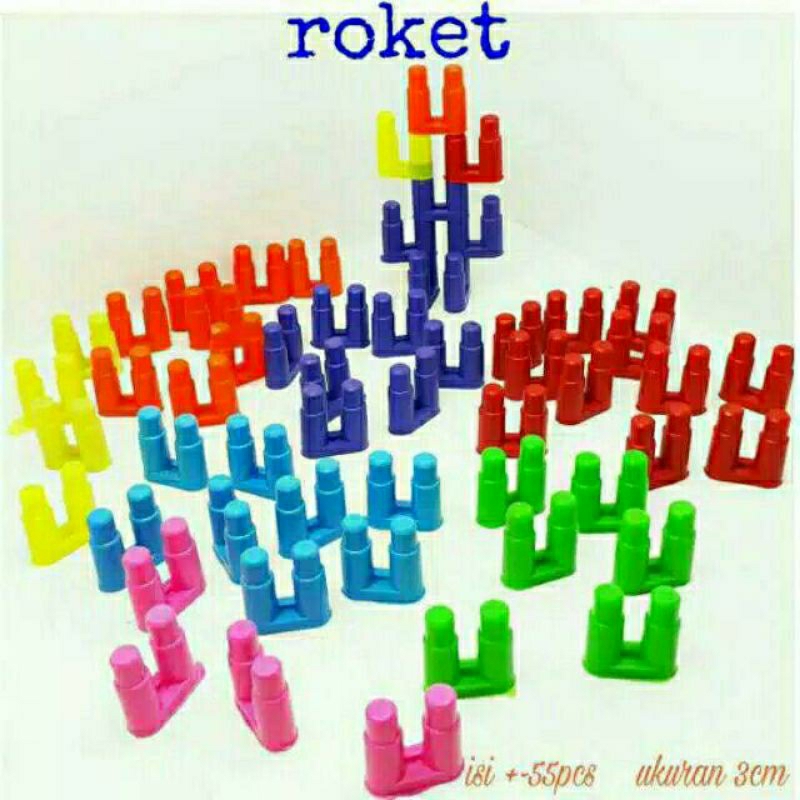Mainan Edukasi Anak Meronce Roket Besar 1 kg