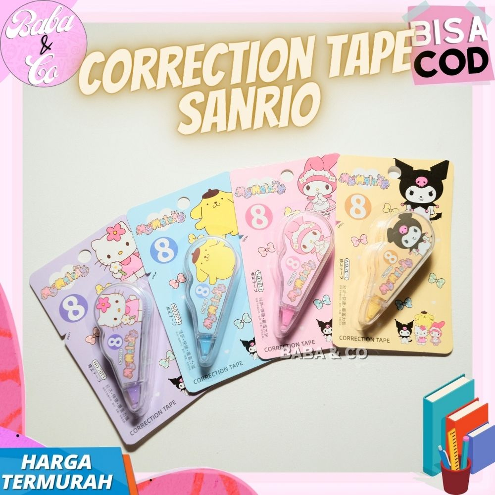 

CORRECTION TAPE SANRIO TIP EX KERING ROLL SANRIO LUCU UNIK IMUT COD TIP X SANRIO