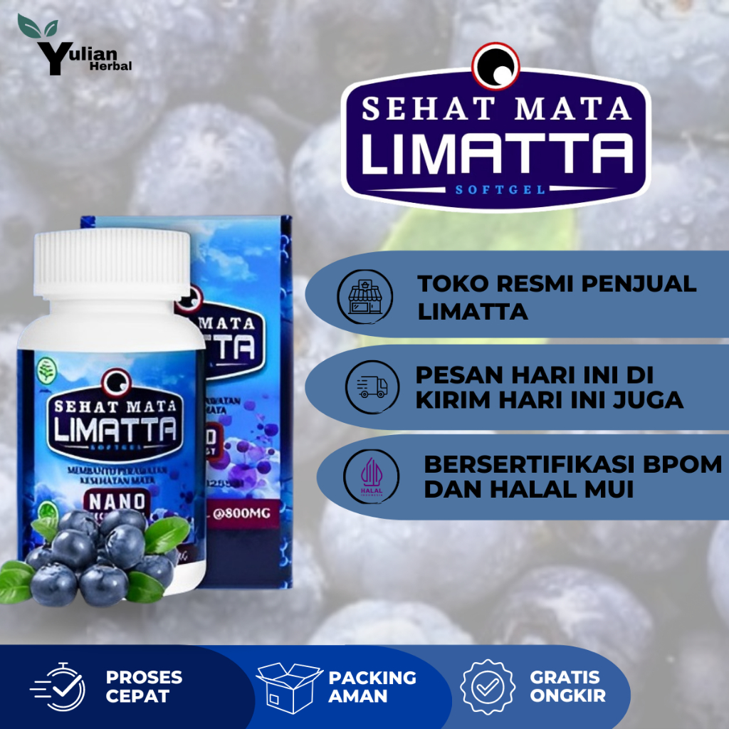 YulianHerbal - Sehat Mata Limatta Softgel 100% ORI Obat Mata Katarak,  Obat Mata Minus / Silinder / 