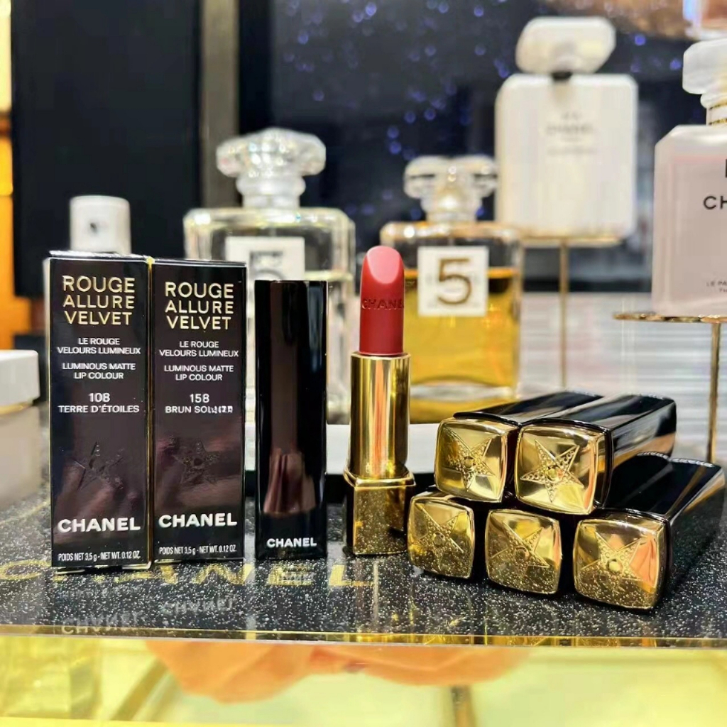【100% Original】CHANEL ROUGE ALLURE VELVET LA COMETE Chanel Lipstick Rouge Allure Velvet Lipstik 3.5g
