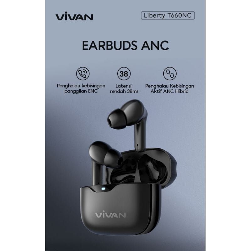 VIVAN Earphones Airbuds TWS Liberty T220 Bluetooth 5.3