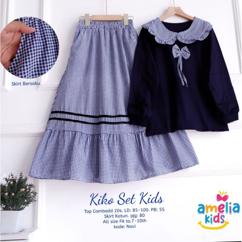 (RESTOCK)SETELAN ANAK OOTD//KIKO SANIA SET KIDS BY AMELIA