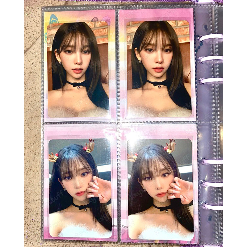 Trading Card Pink Christmas AESPA Photocard PC karina maung karina kuku winter ningning giselle