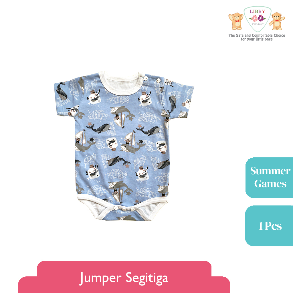 [Size Newborn NB] Libby Summer Games Jumper Pendek Segitiga