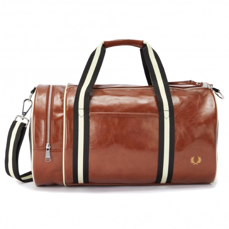 TAS DUFFEL BAG FRED PERRY LEATHER ORIGINAL AUTHENTIC