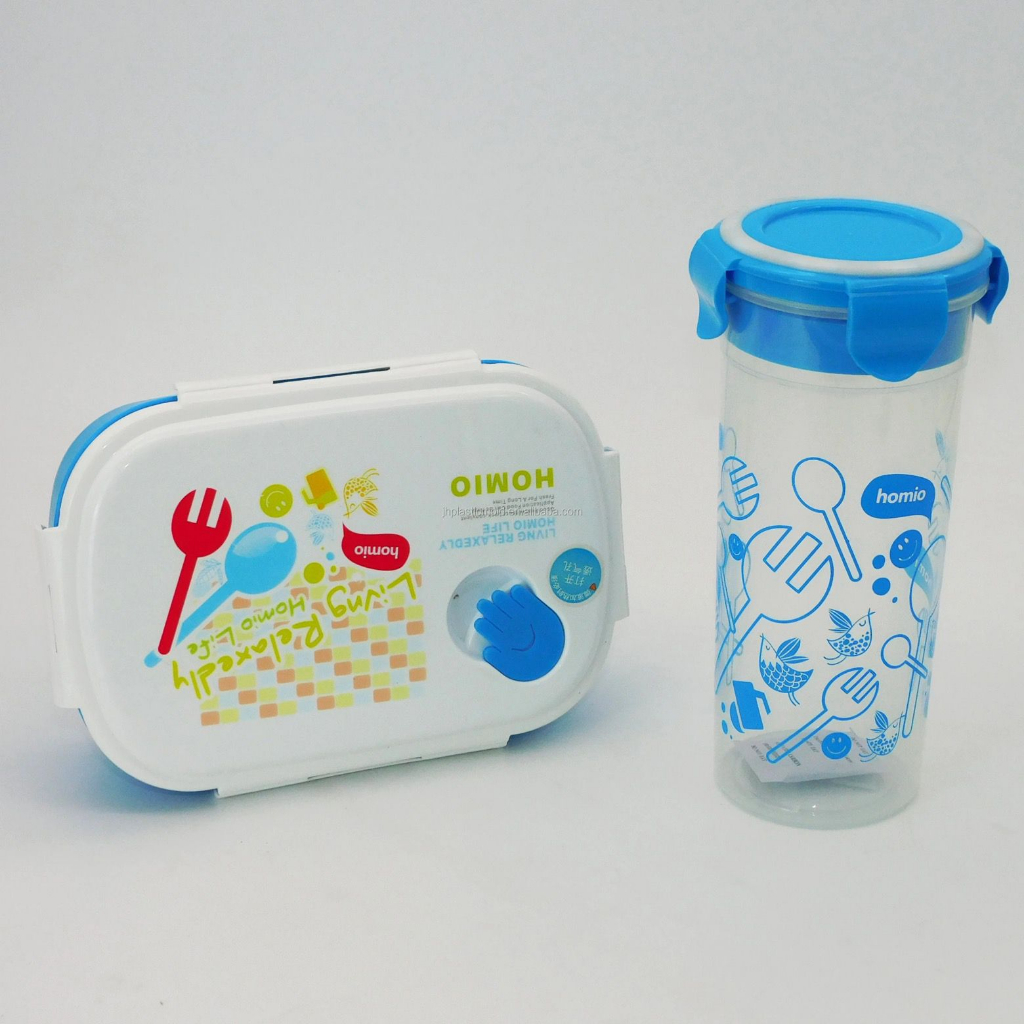 Kotak Makan Bento LUNCH BOX SET Botol Minum 950ml
