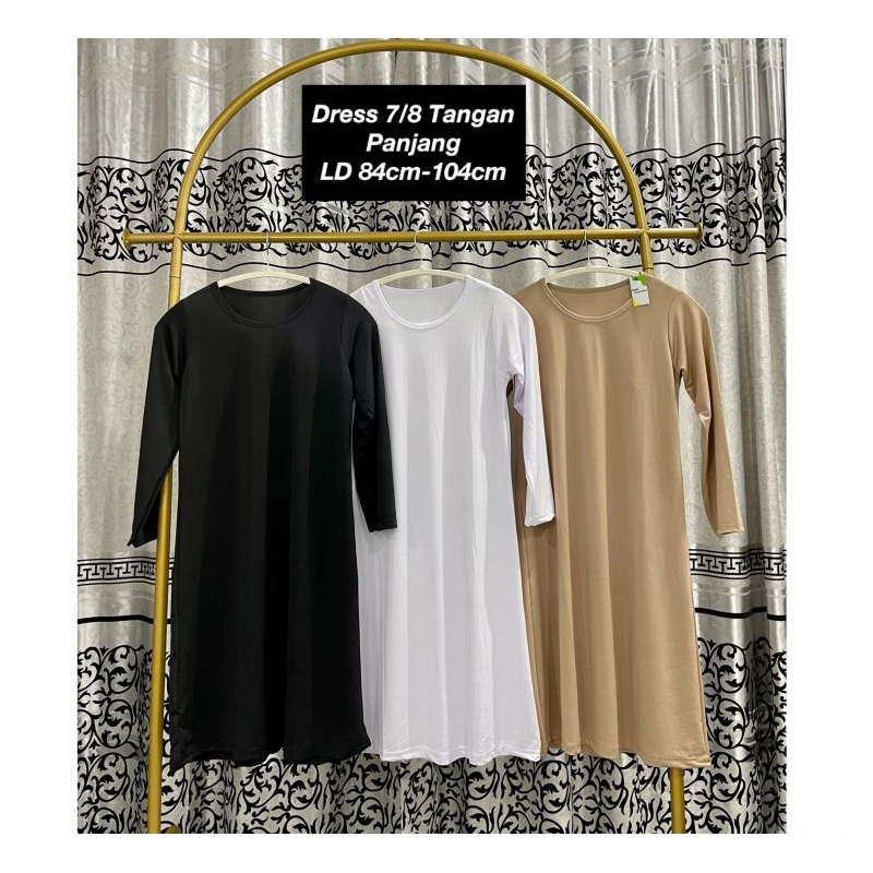 INNER DRESS 7/8 / POLOS LENGAN PANJANG / JERSEY PREMIUM / NON BUSUI