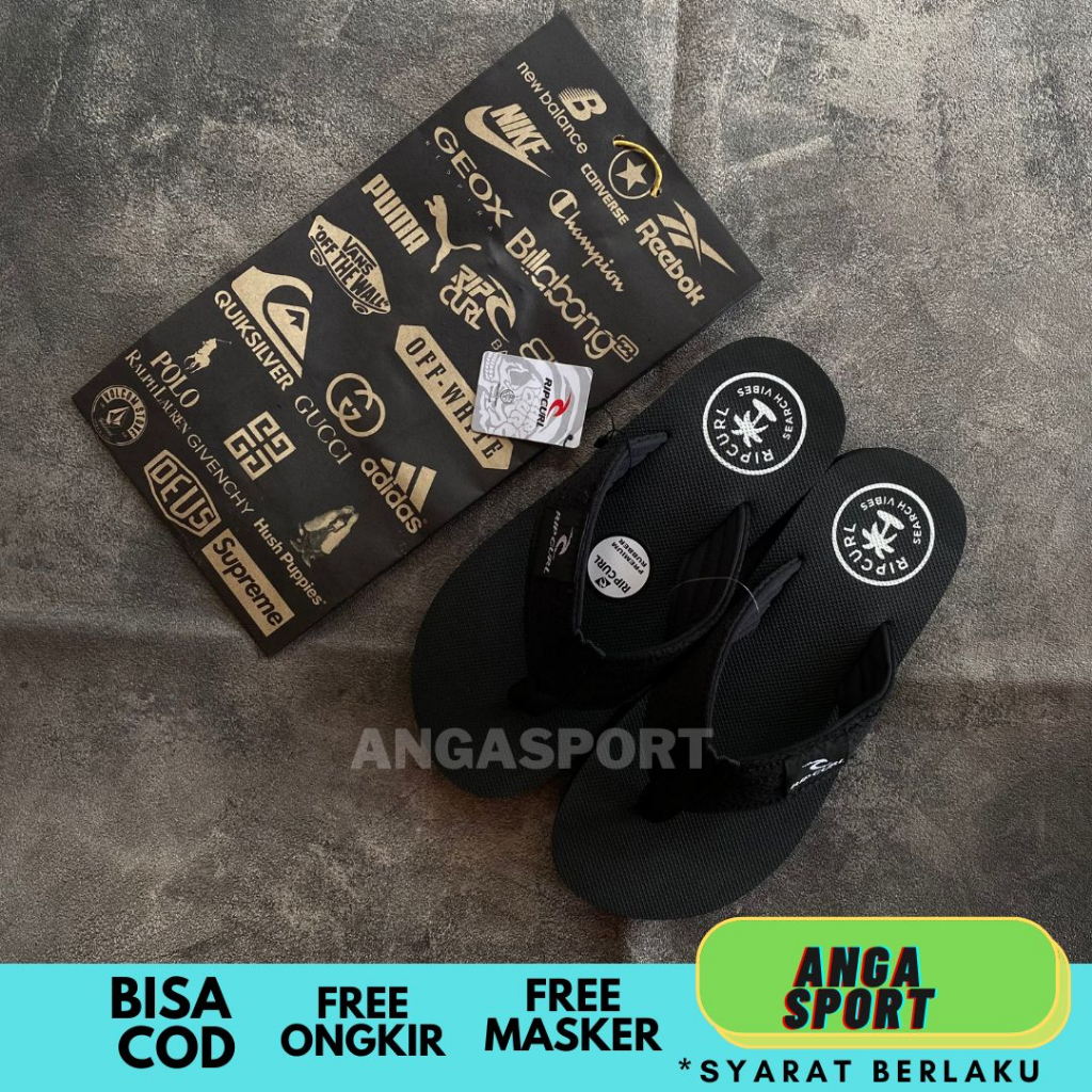 SANDAL PRIA JEPIT RIPCURL MOTIF LOGO BULAT CASUAL UNISEX ORIGINAL / SANDAL JEPIT KEKINIAN TERBARU / SENDAL SURFING JEPIT / SANDAL DISTRO MURAH / SANDAL SANTAI