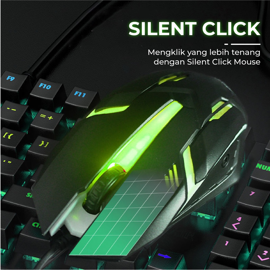 Mouse Gaming M200 1200 DPI dengan RGB Light - XOBOX