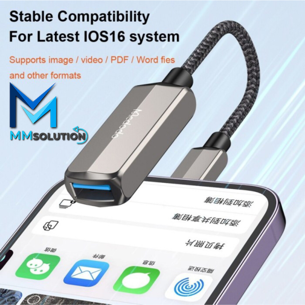 MCDODO CA-2690 Converter OTG USB 3.0 to Lightning Charger iPhone iPad