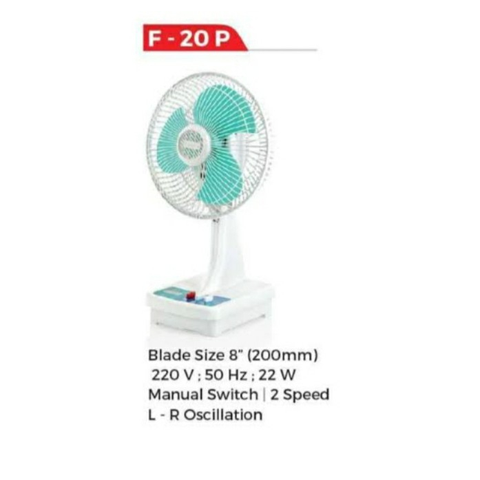 Kipas Angin Meja Duduk MASPION / Desk Fan  9  inch SNI Garansi - 9 inch