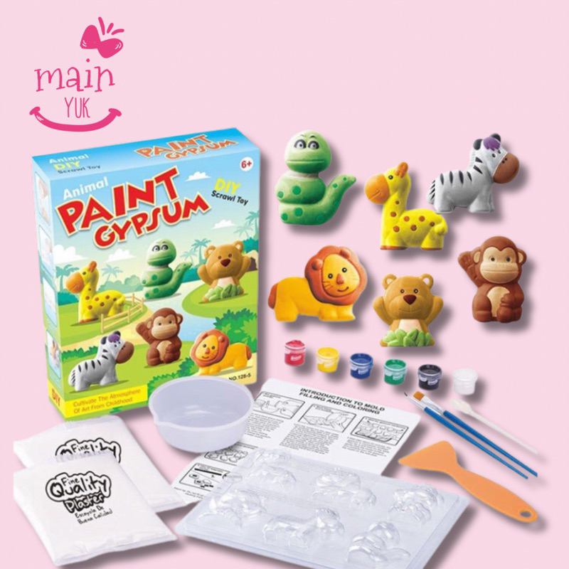 Mainyuk - Paint Gypsum Melukis Gypsum Mainan Edukasi Anak Melukis Patung Gypsum DIY Gypsum