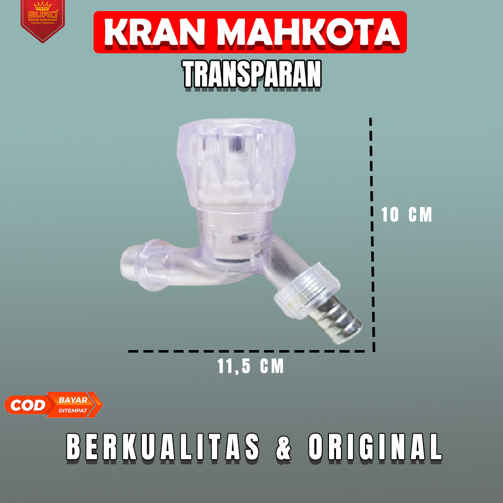 Kran Keran Air PVC Jumbo Transparan Plastik Taman 1/2 inch