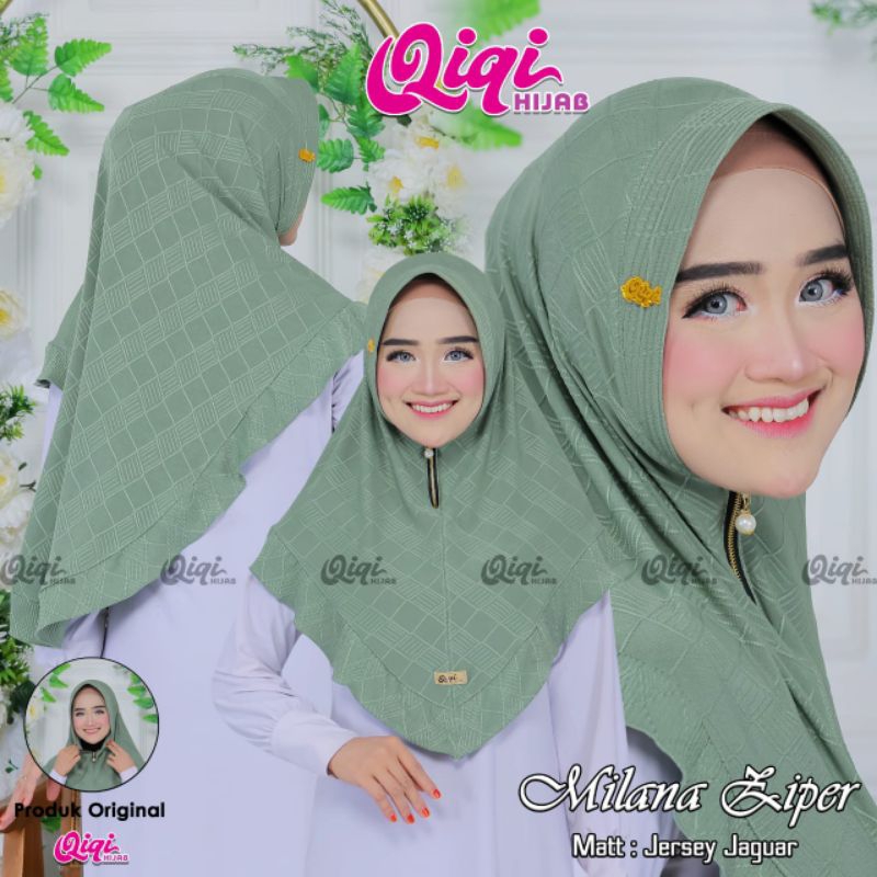 Hijab Milana Ziper Original Qiqi Hijab