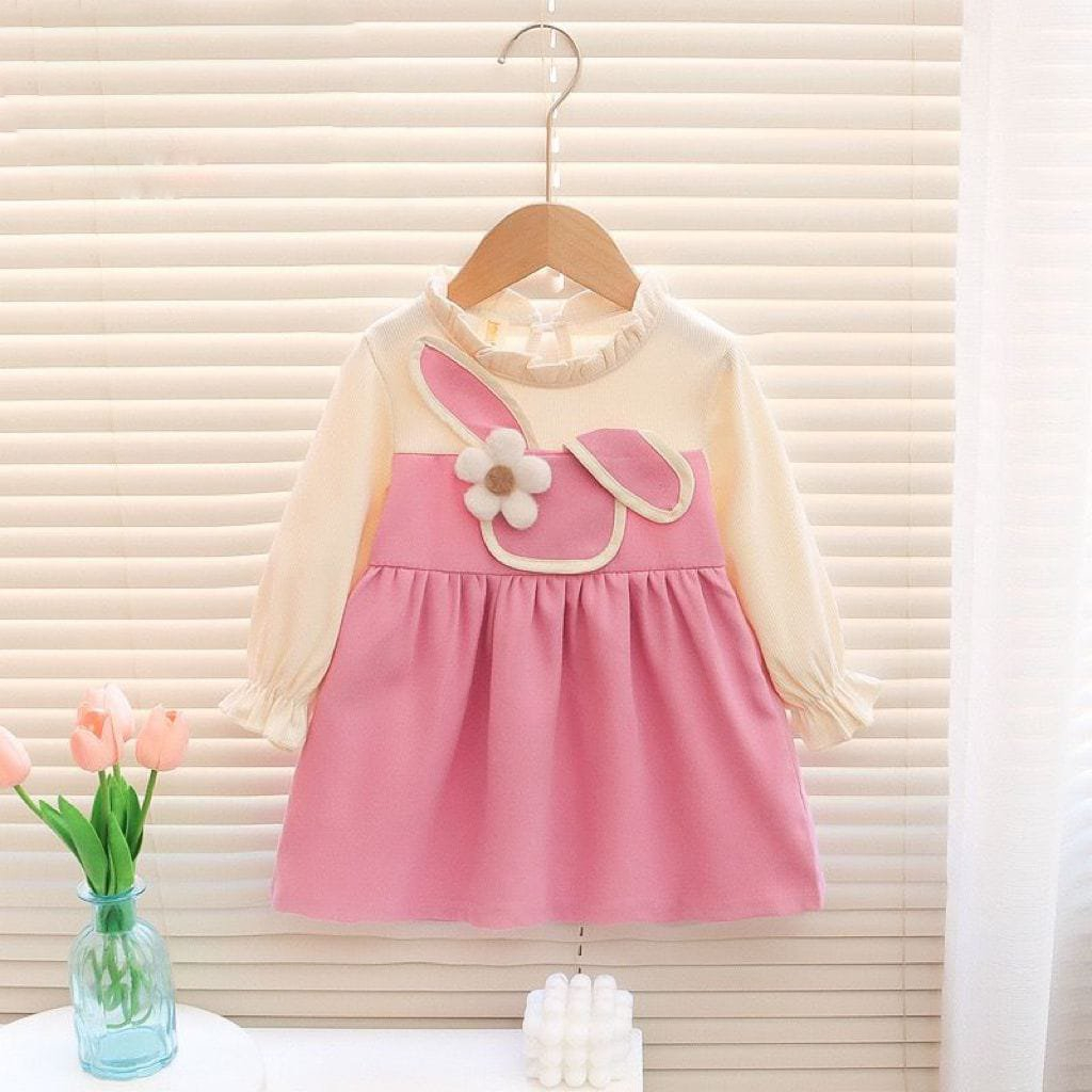 Bayi - 2 Tahun | Dress Min Na Style Korea / Dres Fashion Korean Baby Baju Anak Perempuan Kualitas Import Premium Gaun Bunga Flower Kiosbalitaaprillia