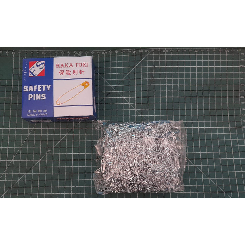 Peniti Silver / Safety Pin Ukuran Kecil Merk HAKATORI / Peniti Jilbab