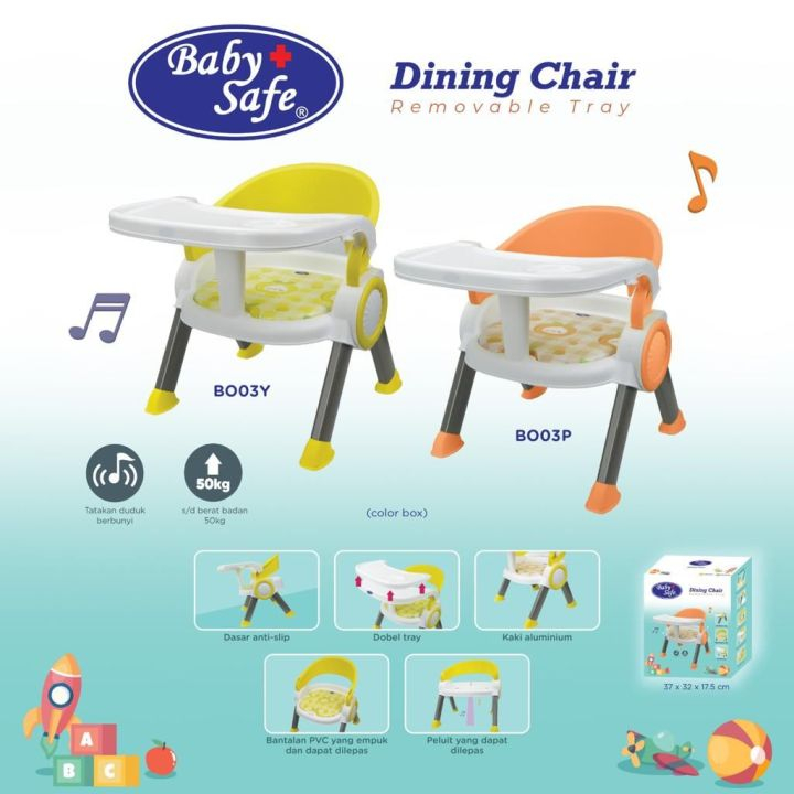 Baby Safe Dining Chair BO03 Booster Seat Kursi Makan MPASI Bayi High Chair