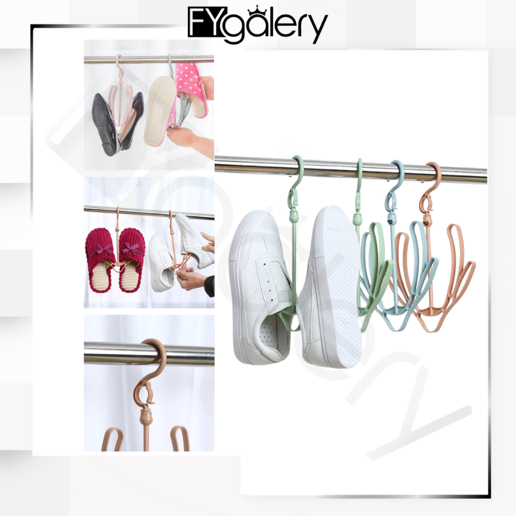 FYGALERY HL0054 HANGER SEPATU DAN SANDAL GANTUNGAN TEMPAT JEMUR SEPATU DAN SANDAL IMPORT