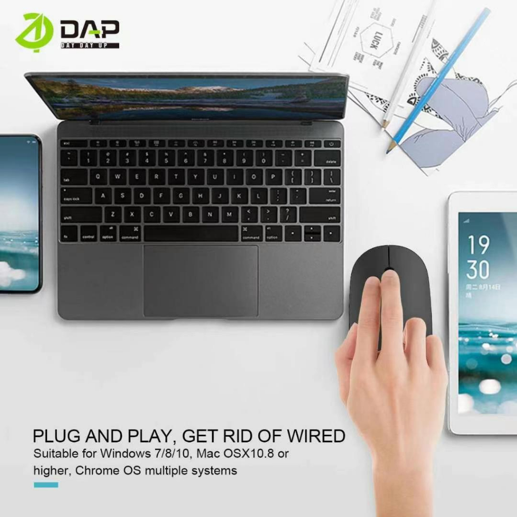 Mouse Wireless DAP D-M01 ORIGINAL Mouse Bluetooth DAP D-M01 ORIGINAL