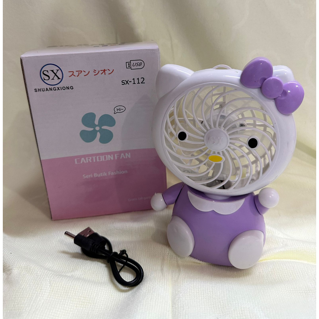 Kipas Mini SX-112 Mini Fan Portable  Hello Kitty