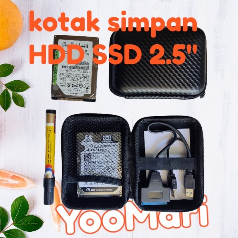 Casing hardisk 2.5 case HDD laptop Protector dompet Pelindung SSD kotak power bank penyimpan kabel pouch proteksi Bogor