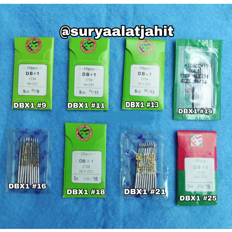Jarum F-Strong DBx1 (untuk jahit) #9-11-13-14-16-18-21-25 rp.4.000/bks