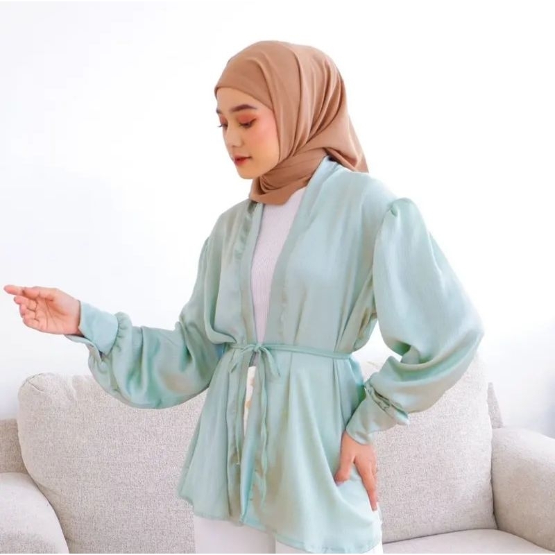 Tamstore Cardigan Wanita Polos Cardenza Silk Outer Cardi Melani