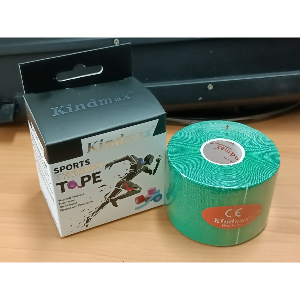 Kindmax Kinesio Sport Therapy Tape Original / Kinesio Tapping / Kinesio Tape Olahraga / Terapi Kinesio Ukuran 5x5cm