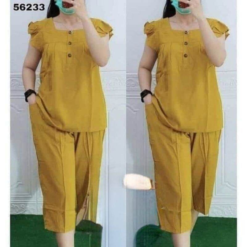 Baju Wanita Stelan Bahan Crinkle 56322