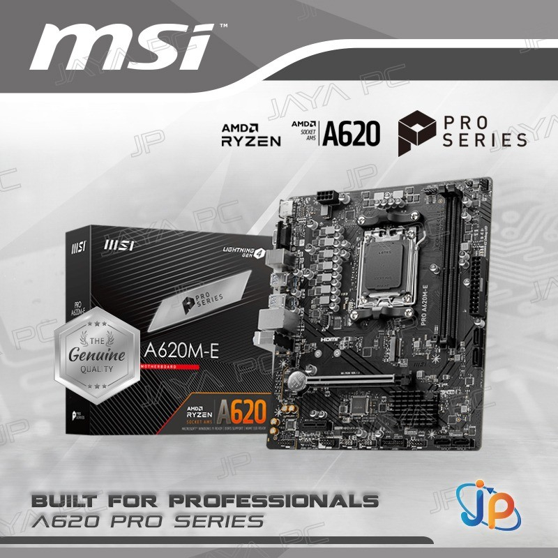 Motherboard MSI PRO A620M-E (AM5, AMD, A620, DDR5, USB3.2, SATA3)