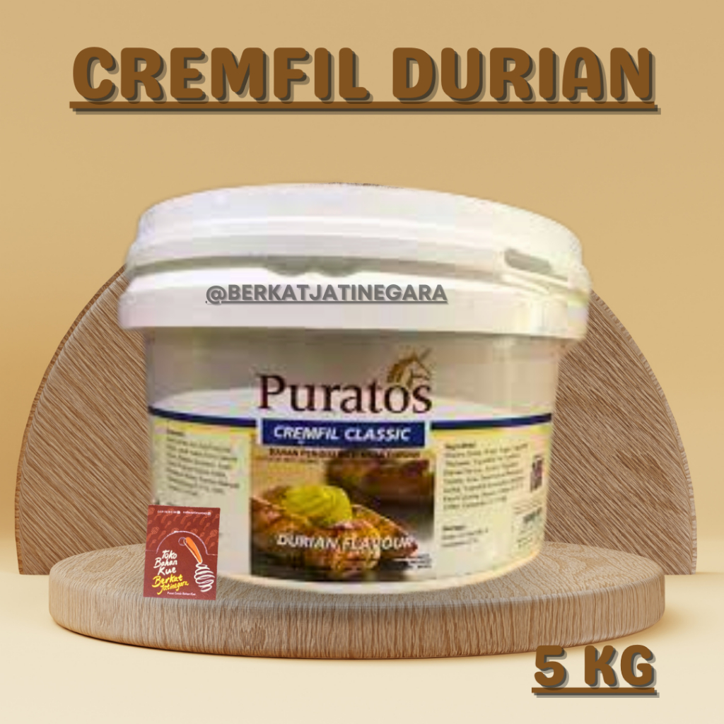 SELAI DURIAN PURATOS 5 KG / CREMFIL DURIAN PURATOS 5 KG