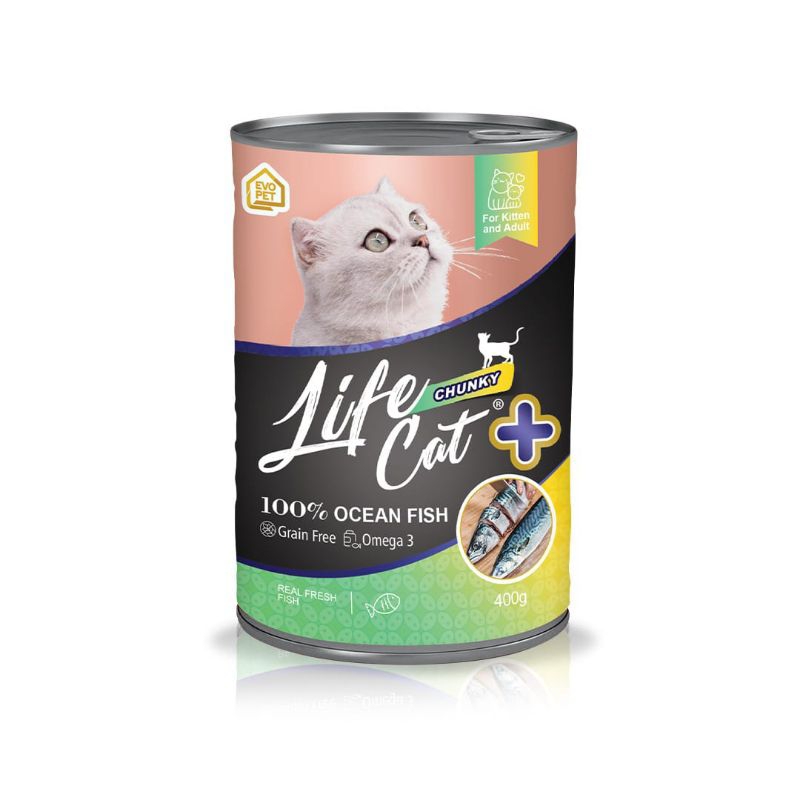 wetfood Life Cat Plus Chunky 400gr makanan kucing Life cat plus