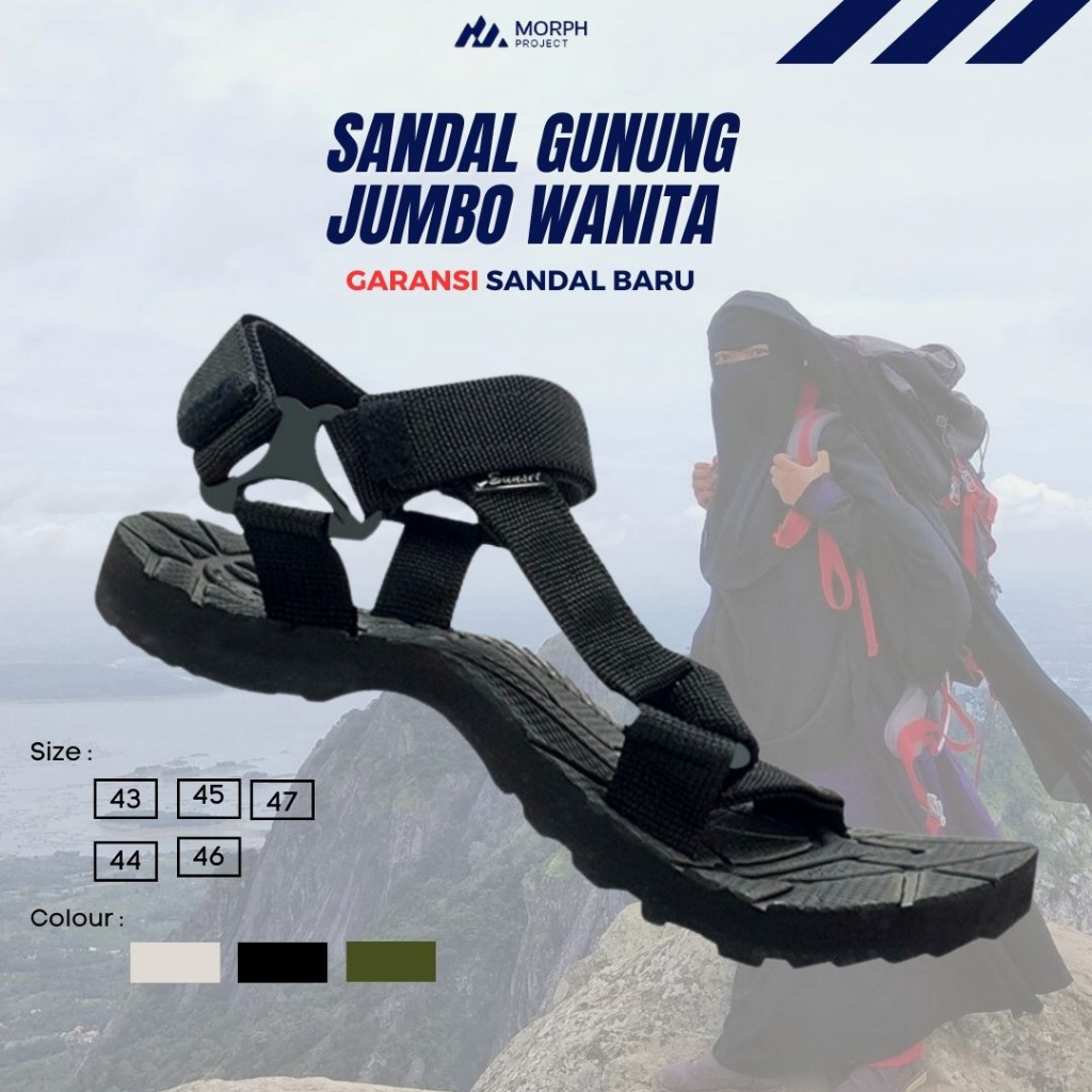 Sepatu Sandal Jumbo Karet Pria Wanita Dewasa Kekinian Outdoor MorphProject