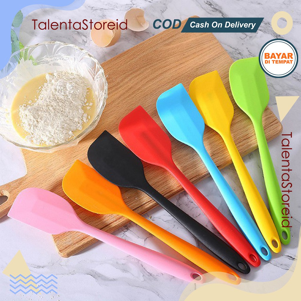 Spatula Kue Silikon Peralatan Masak Dapur Kitchen Set Bakery Pastry Cake Oven Home