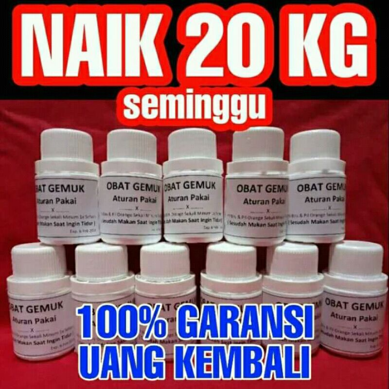 Obat Gemuk Racikan Farmasi / Vitamin  Penggemuk Badan Penambah Nafsu Makan isi 60 kapsul