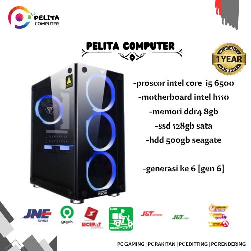 Pc Core i5 6500 Ddr 4 16gb Ssd 120Gb Hdd 500gb GEN 6 cpu intel rakitan murah komputer