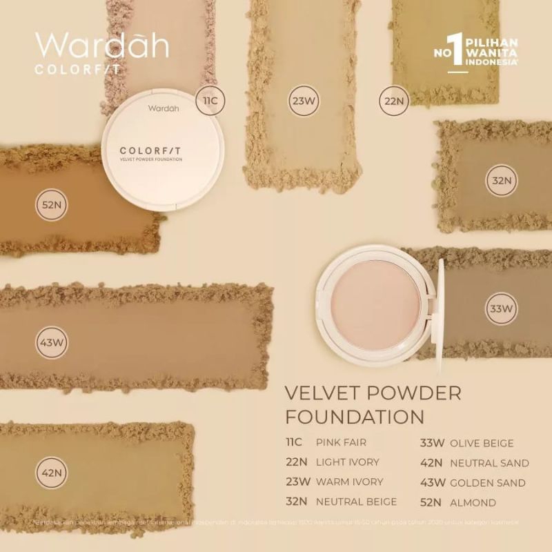 WARDAH Colorfit Velvet Powder Foundation