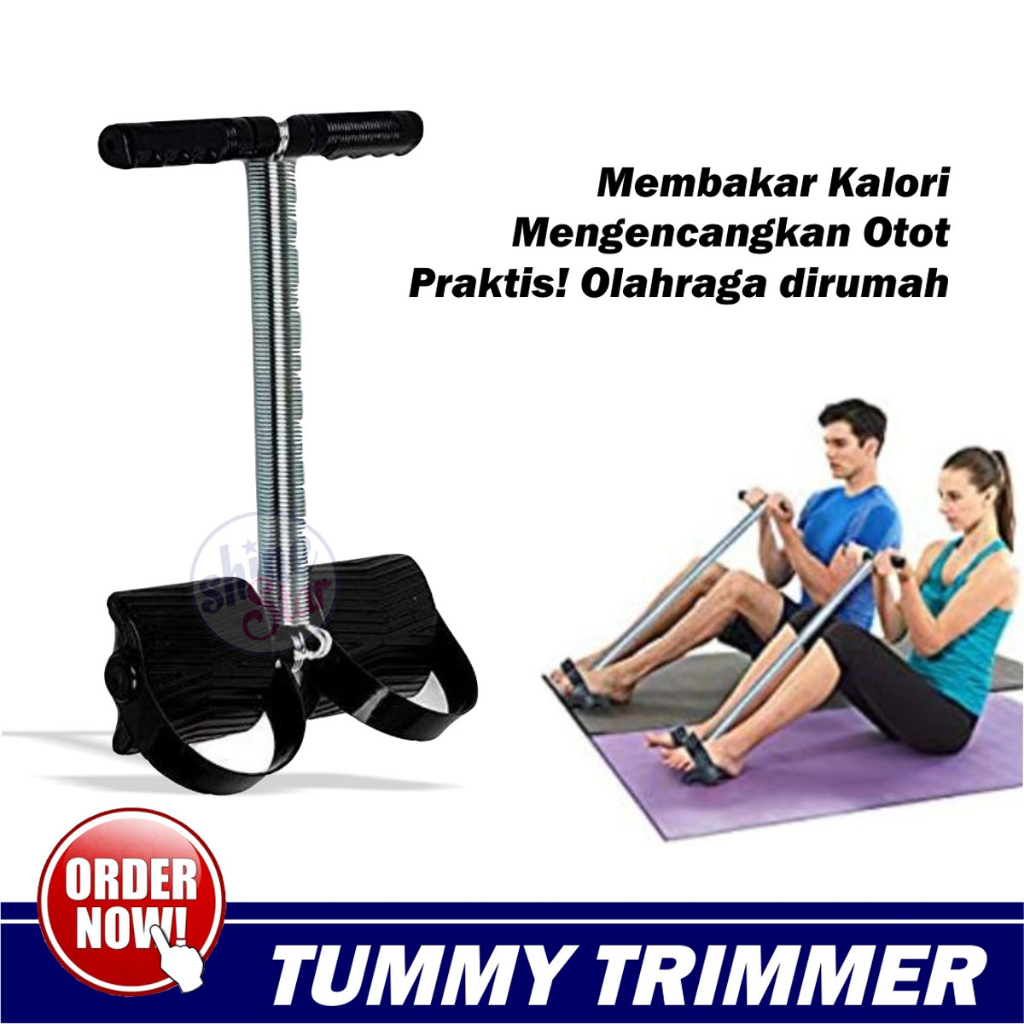 Tummy Trimmer Besi Alat Olahraga Pengencang Pengecil Perut Praktis Body Trimmer Pembakar Lemak Perut Pelangsing Perut Alat Pembentuk Tubuh Alat Fitness Rumahan Portable Fitnes Tumy Tumi Trimer Stainless Portabel