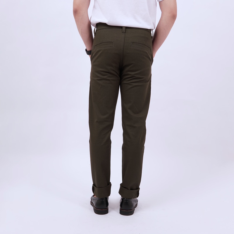 Chino Pants Slimfit Stretch - Green Army