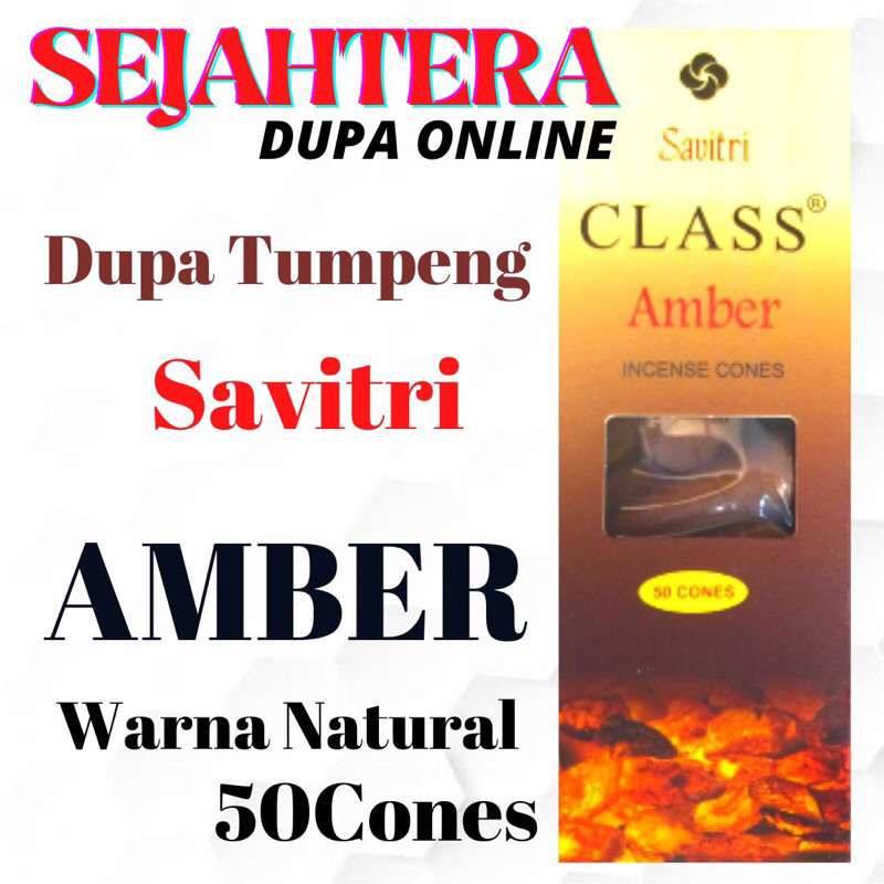 Dupa Kerucut Savitri 50pcs “AMBER” Kotak Natural
