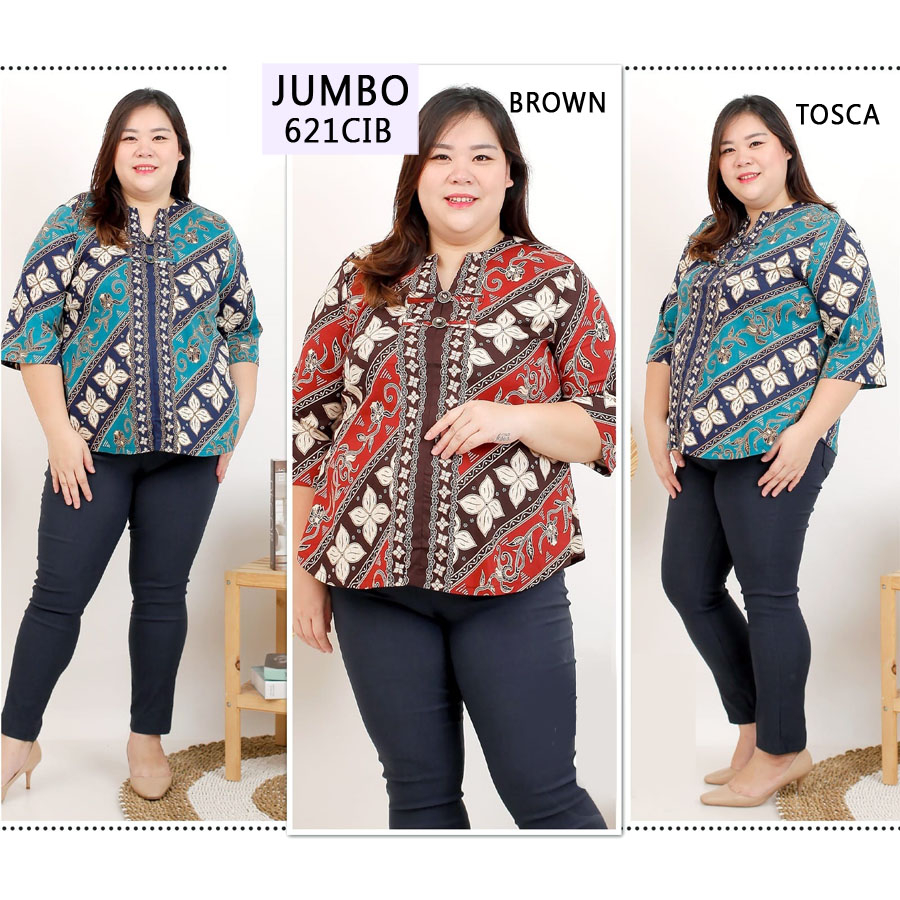 BIGCLO - (COD) Kumpulan Atasan Batik Mix Baju Wanita Bigsize vol57