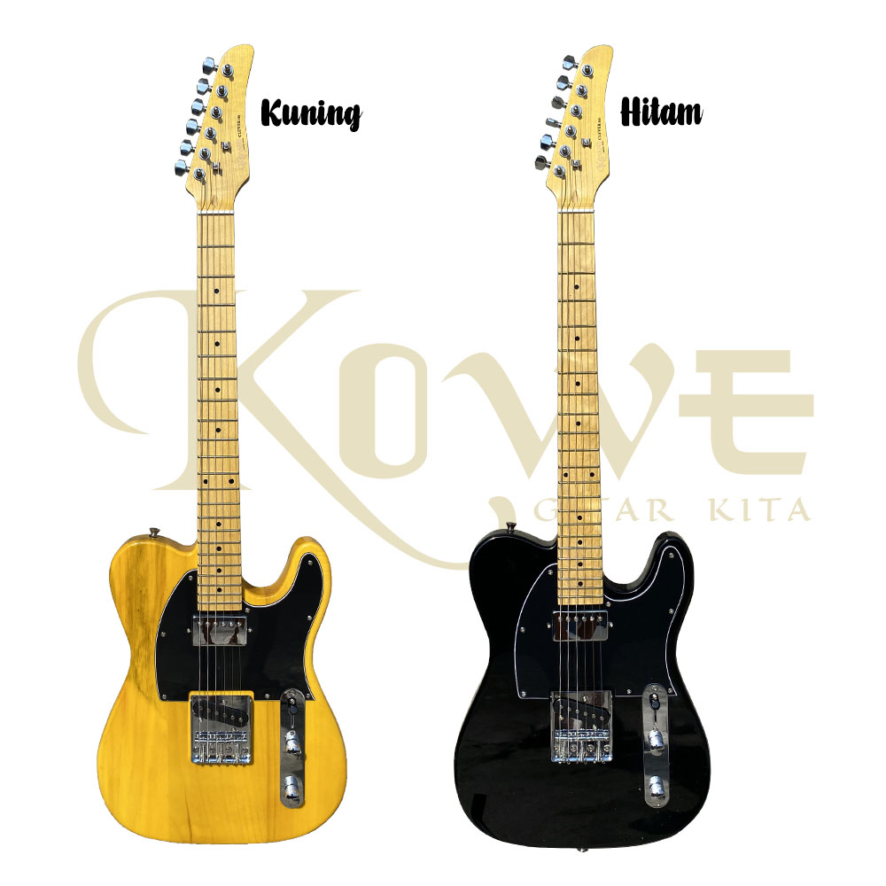 Gitar Elektrik Original Merk KOWE Clever Model Tele Free Packing Kayu