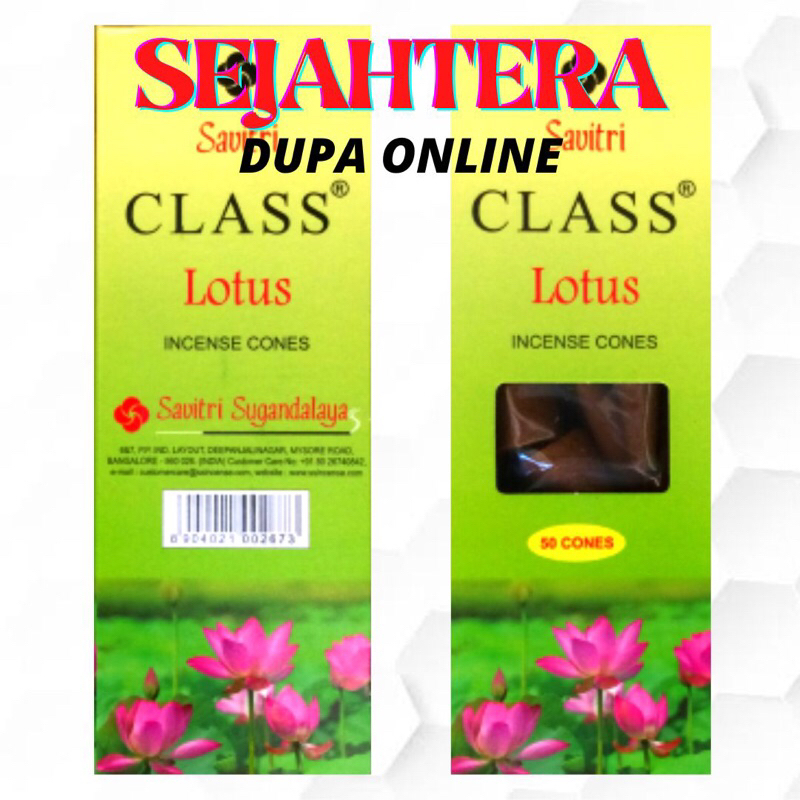 Dupa Kerucut Savitri 50pcs “LOTUS” Kotak Natural