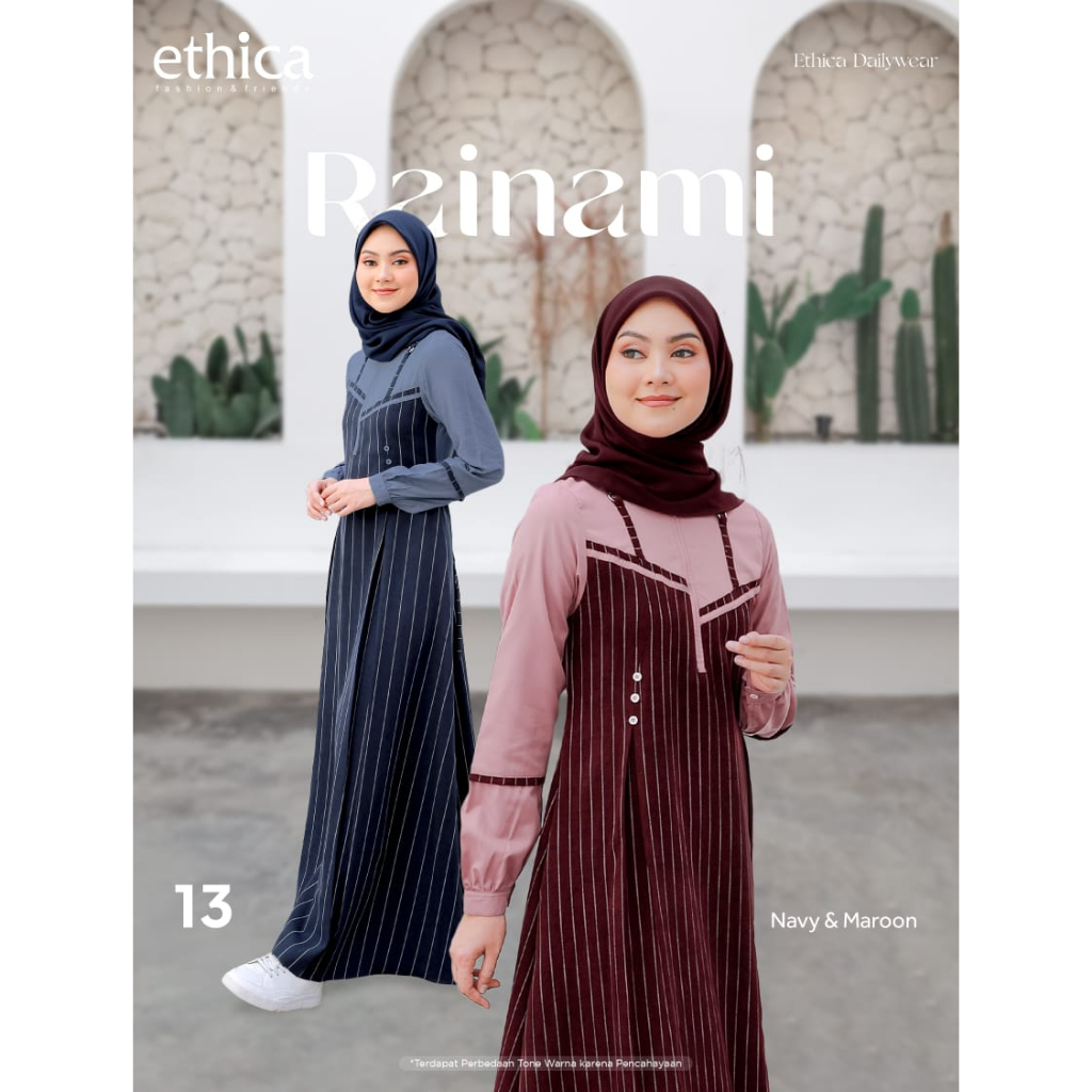 GAMIS KATUN WANITA RAINAMI 13 ORIGINAL ETHICA ELFA KAGUMI FASHION DRESS BAJU BUSANA MUSLIM BUSUI BAH