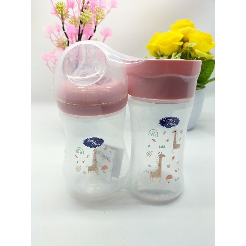 Botol Susu Baby Safe Wide Neck+ Botol Container Multi Fungsi/Botol Twin Baby Safe 250 Ml WNC3